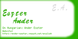 eszter ander business card